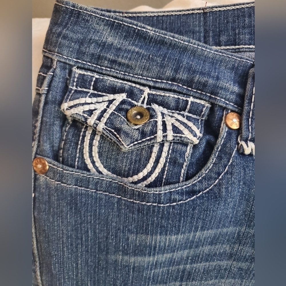 True Religion Joey Jeans women's size 30 white stitching - Picture 4 of 16
